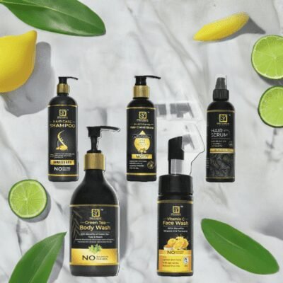 Hair and Body Care Set Shampoo, Conditioner, Serum, Body & Face Wash Set Body Wash Babu's Nature